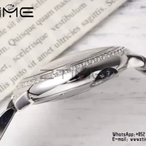 CARTIER Ballon Bleu 33mm SS AF 1:1 Best Edition White Dial Diamonds Bezel on SS Bracelet SEIKO NH05A - Super Clone Watch | 1:1 Best Version