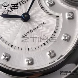 カルティエ バロンブルー 33mm SS AF 1:1 ベストエディション ホワイトダイヤモンドダイヤル SSブレスレット SEIKO NH05A - スーパークローンウォッチ｜1:1 ベストバージョン