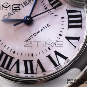 CARTIER Ballon Bleu 33mm SS/RG AF 1:1 Best Edition Pink MOP Dial on SS/RG rannekoru SEIKO NH05A - Super Clone Watch | 1:1 Paras versio