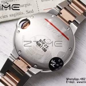 CARTIER Ballon Bleu 33mm SS/RG AF 1:1 Best Edition Pink MOP Dial on SS/RG rannekoru SEIKO NH05A - Super Clone Watch | 1:1 Paras versio