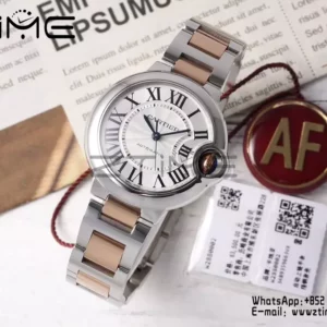 CARTIER Ballon Bleu 33mm SS/YG AF 1:1 Best Edition Silver Dial on SS/YG Bracelet SEIKO NH05A - Super Clone Watch | 1:1 Best Version