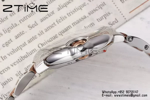 カルティエ バロンブルー 33mm SS/YG AF 1:1 ベストエディション シルバーダイアル SS/YG ブレスレット SEIKO NH05A - スーパークローンウォッチ｜1:1 ベストバージョン