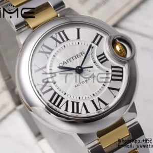 CARTIER Ballon Bleu 33mm SS/YG AF 1:1 Best Edition Silver Dial on SS/YG Bracelet SEIKO NH05A - Super Clone Watch | 1:1 Best Version