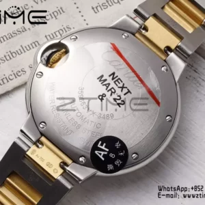 CARTIER Ballon Bleu 33mm SS/YG AF 1:1 Best Edition Silver Dial on SS/YG Bracelet SEIKO NH05A - Super Clone Watch | 1:1 Best Version