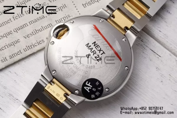 CARTIER Ballon Bleu 33mm SS/YG AF 1:1 Best Edition Silver Dial on SS/YG Bracelet SEIKO NH05A - Super Clone Watch | 1:1 Best Version