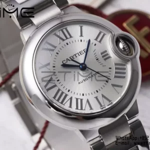 CARTIER Ballon Bleu WSBB0068 33mm SS AF 1:1 Best Edition Silver Dial on SS Bracelet SEIKO NH05A - Super Clone Watch | 1:1 Best Version