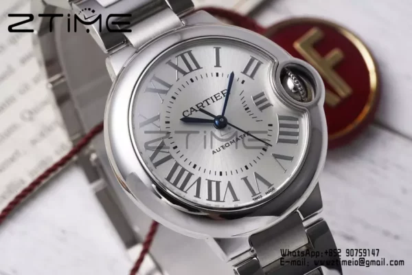 CARTIER Ballon Bleu WSBB0068 33mm SS AF 1:1 Best Edition Silver Dial on SS Bracelet SEIKO NH05A - Super Clone Watch | 1:1 Best Version
