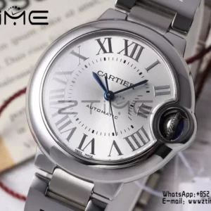 CARTIER Ballon Bleu WSBB0068 33mm SS AF 1:1 Best Edition Silver Dial on SS Bracelet SEIKO NH05A - Super Clone Watch | 1:1 Best Version