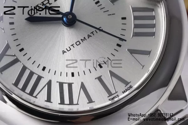 CARTIER Ballon Bleu WSBB0068 33mm SS AF 1:1 Best Edition Silver Dial on SS Bracelet SEIKO NH05A - Super Clone Watch | 1:1 Best Version