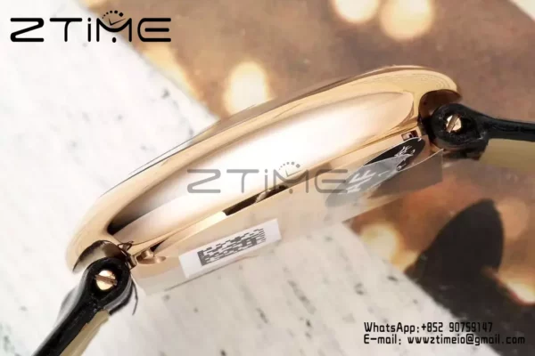 Cartier Ballon Blanc 30mm RG WGBL0005 AF 1:1 Best Edition Silver Dial σε μαύρο υφασμάτινο λουράκι - Super Clone Watch | 1:1 Best Version