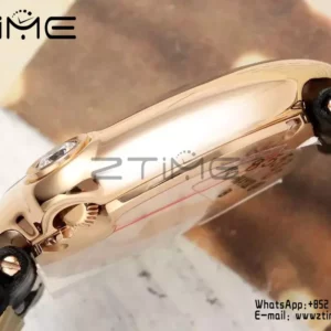 Cartier Ballon Blanc 30mm RG WGBL0005 AF 1:1 Best Edition Silver Dial σε μαύρο υφασμάτινο λουράκι - Super Clone Watch | 1:1 Best Version