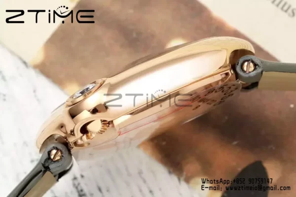 Cartier Ballon Blanc 30mm RG WGBL0005 AF 1:1 Best Edition Silver Dial on Gray Fabric Strap - Super Clone Watch | 1:1 Best Version