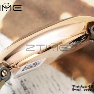 Cartier Ballon Blanc 30mm RG WGBL0005 AF 1:1 Best Edition Silver Dial on Gray Fabric Strap - Super Clone Watch | 1:1 Best Version