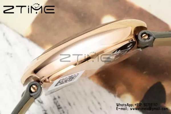 Cartier Ballon Blanc 30mm RG WGBL0005 AF 1:1 Best Edition Silver Dial on Gray Fabric Strap - Super Clone Watch | 1:1 Best Version