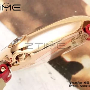 Cartier Ballon Blanc 30mm RG WGBL0005 AF 1:1 Best Edition Quadrante argento su cinturino in tessuto rosso - Orologio super clone | 1:1 Best Version