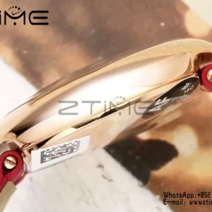 Cartier Ballon Blanc 30mm RG WGBL0005 AF 1:1 Best Edition Quadrante argento su cinturino in tessuto rosso - Orologio super clone | 1:1 Best Version