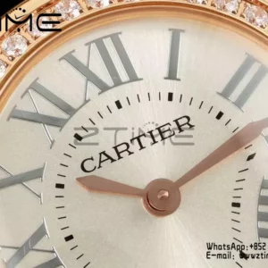 Cartier Ballon Blanc 30mm WJBL0005 RG AF 1:1 Best Edition Silver Dial Diamonds Bezel - Super Clone Watch | 1:1 Best Version