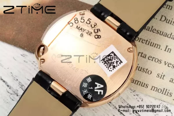 Cartier Ballon Blanc 30mm WJBL0005 RG AF 1:1 Best Edition Silver Dial Diamonds Bezel - Super Clone Watch | 1:1 Best Version