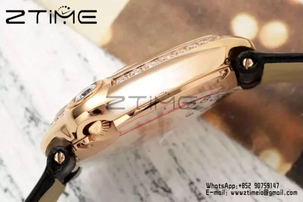 Cartier Ballon Blanc 30mm WJBL0005 RG AF 1:1 Best Edition Silver Dial Diamonds Bezel - Super Clone Watch | 1:1 Best Version