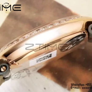 Cartier Ballon Blanc 30mm WJBL0008 RG AF 1:1 Best Edition Silver Dial Diamonds Bezel - Super Clone Watch | 1:1 Best Version