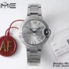 Cartier Ballon Bleu WSBB0028 33mm SS AF Factory 1:1 Best Edition Ice Blue Dial Diamonds Bezel on SS Bracelet A076 - スーパークローン時計 | 1:1 Best Version