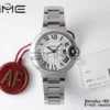 Cartier Ballon Bleu WSBB0044 33mm SS AF Factory 1:1 Best Edition White Dial on SS Bracelet A076 - Super Clone Watch | 1:1 Best Version