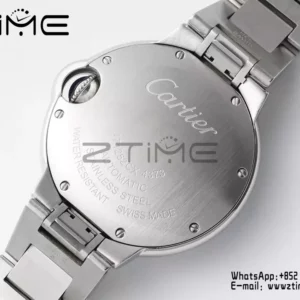 Cartier Ballon Bleu WSBB0046 33mm SS AF Factory 1:1 Best Edition Pink Dial on SS Bracelet A076 - Super Clone Watch | 1:1 Best Version