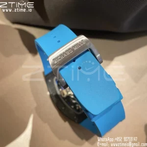 Richard Mille RM055 NTPT APS Factory 1:1 Best Edition Blue Bezel Blue Crown Rubber Strap - Super Clone Watch | 1:1 Best Version
