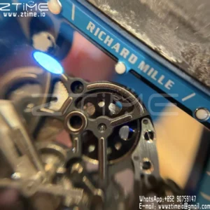 Richard Mille RM055 NTPT APS Factory 1:1 Best Edition Blue Bezel Blue Crown Rubber Strap - Super Clone Watch | 1:1 Best Version