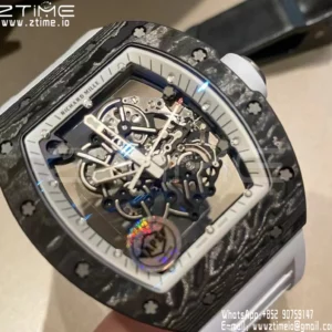 Richard Mille RM055 NTPT APS Factory 1:1 Best Edition Λευκή στεφάνη Λευκή κορώνα σε καουτσούκ λουράκι - Super Clone Watch | 1:1 Best Version