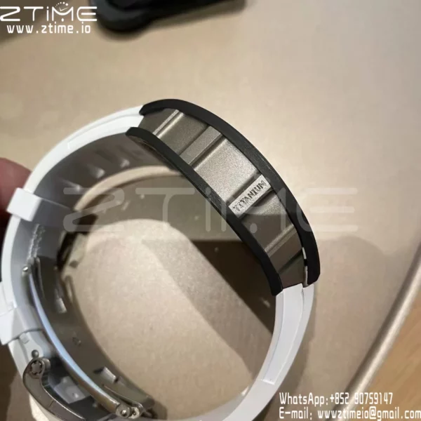 Richard Mille RM055 NTPT APS Factory 1:1 Best Edition Λευκή στεφάνη Λευκή κορώνα σε καουτσούκ λουράκι - Super Clone Watch | 1:1 Best Version