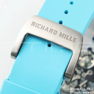 Richard Mille RM055 NTPT APS Factory 1:1 Best Edition Blue Bezel Blue Crown Rubber Strap - Super Clone Watch | 1:1 Best Version