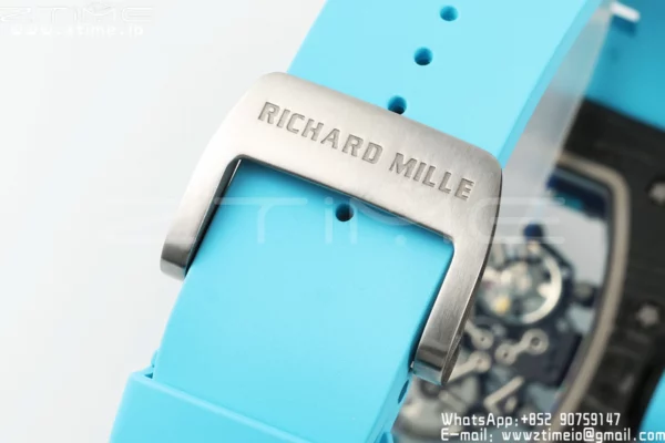 Richard Mille RM055 NTPT APS Factory 1:1 Best Edition Blue Bezel Blue Crown Rubber Strap - Super Clone Watch | 1:1 Best Version