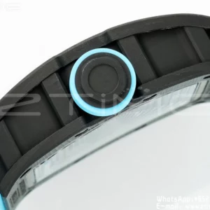 Richard Mille RM055 NTPT APS Factory 1:1 Best Edition Blue Bezel Blue Crown Rubber Strap - Super Clone Watch | 1:1 Best Version