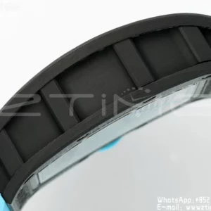 Richard Mille RM055 NTPT APS Factory 1:1 Best Edition Blue Bezel Blue Crown Rubber Strap - Super Clone Watch | 1:1 Best Version