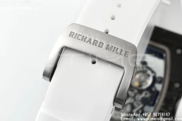 Richard Mille RM055 NTPT APS Factory 1:1 Best Edition Λευκή στεφάνη Λευκή κορώνα σε καουτσούκ λουράκι - Super Clone Watch | 1:1 Best Version