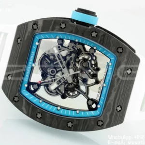 Richard Mille RM055 NTPT APS Factory 1:1 Best Edition Λευκό πλαίσιο Μπλε κορώνα Καουτσούκ λουράκι - Super Clone Watch | 1:1 Best Version