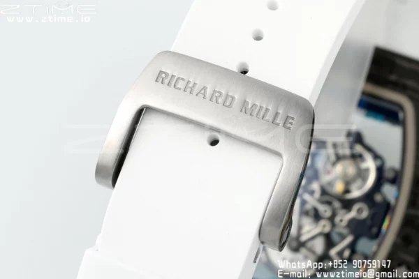 Richard Mille RM055 NTPT APS Factory 1:1 Best Edition Λευκό πλαίσιο Μπλε κορώνα Καουτσούκ λουράκι - Super Clone Watch | 1:1 Best Version
