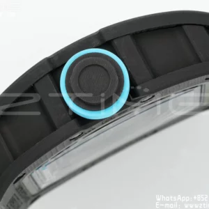 Richard Mille RM055 NTPT APS Factory 1:1 Best Edition Λευκό πλαίσιο Μπλε κορώνα Καουτσούκ λουράκι - Super Clone Watch | 1:1 Best Version