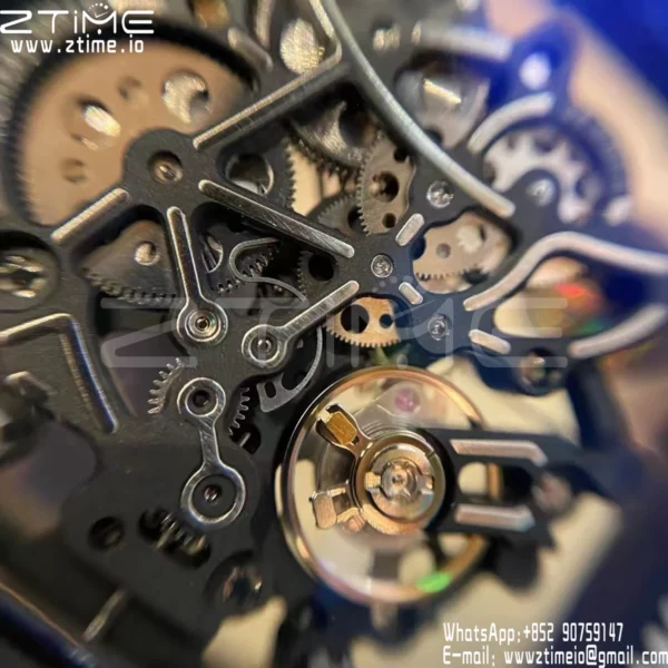 Richard Mille RM055 NTPT APS Factory 1:1 Best Edition Blue Bezel Blue Crown Rubber Strap - Super Clone Watch | 1:1 Best Version