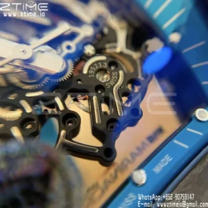 Richard Mille RM055 NTPT APS Factory 1:1 Best Edition Blue Bezel Blue Crown Rubber Strap - Super Clone Watch | 1:1 Best Version