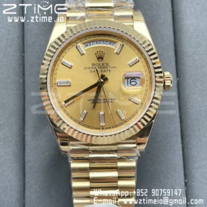 Rolex DayDate 40 YG 228238-005 GS Factory Gain Weight YG Crystal Dial  A3255 - Super Clone Watch | 1:1 Best Version