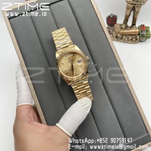 Rolex DayDate 40 YG 228238-006 GS Factory Gain Weight YG Roman Dial A3255 - Super Clone Watch | 1:1 Best Version