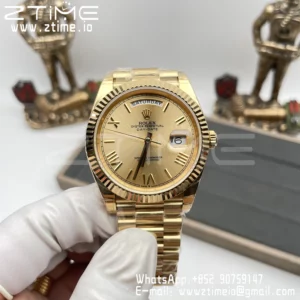 Rolex DayDate 40 YG 228238-006 GS Factory Gain Weight YG Roman Dial A3255 - Super Clone Watch | 1:1 Best Version