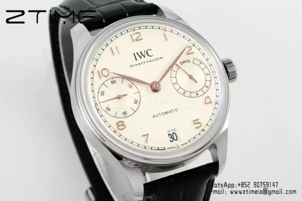 IWC Portugieser Automatic SS IW501701 APS Factory 1:1 Best Edition White/RG Dial - Super Clone Watch | 1:1 Best Version
