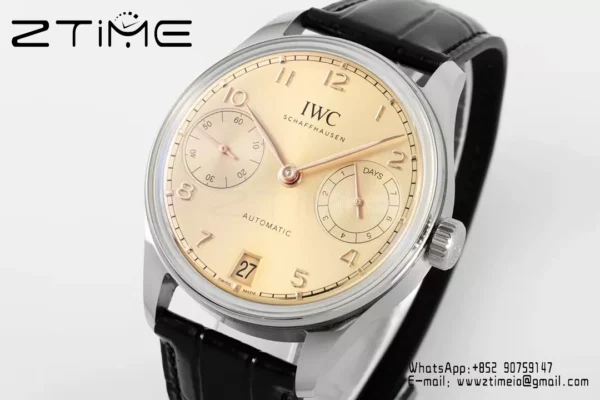 IWC Portugieser Automatic SS IW501705 APS Factory 1:1 Best Edition Champagne Dial - Super Clone Watch | 1:1 Best Version