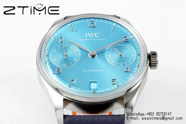 IWC Portugieser Automatic SS IW501708 APS Factory 1:1 Best Edition Light Blue Dial - Super Clone Watch | 1:1 Best Version