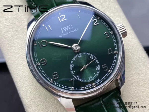 IWC Portuguese IW358310 GR Factory 1:1 Best Edition SS Green Dial Silvery Markers - Super Clone Watch | 1:1 Best Version