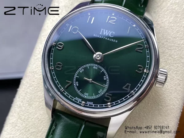 IWC Portuguese IW358310 GR Factory 1:1 Best Edition SS Green Dial Silvery Markers - Super Clone Watch | 1:1 Best Version