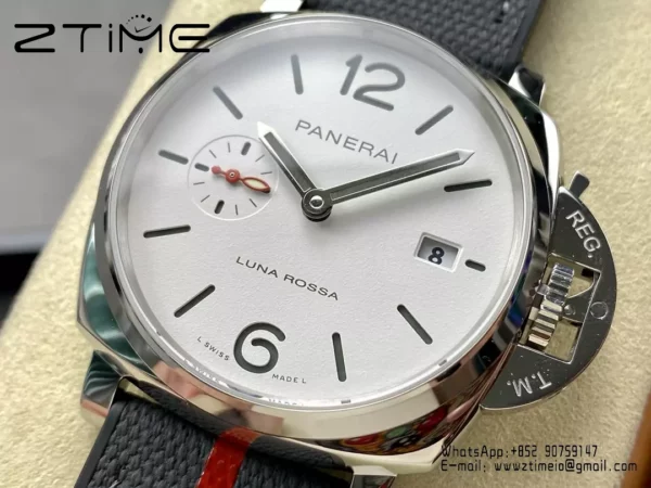 Panerai PAM1381 Luminor Due Luna Rossa 42mm VSF 1:1 Best Edition harmaalla nailonhihnalla P900 - Super Clone Watch | 1:1 Paras versio